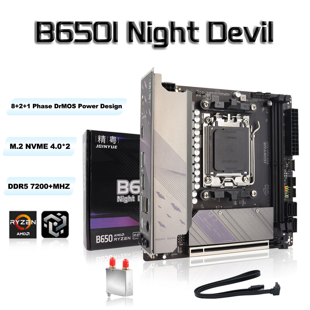 B650 Itx Motherboard Wifi - JGINYUE B650 ITXเมนบอร์ดDDR5 Mini AM5 Ryzenเมนบอร์ดรองรับCPU