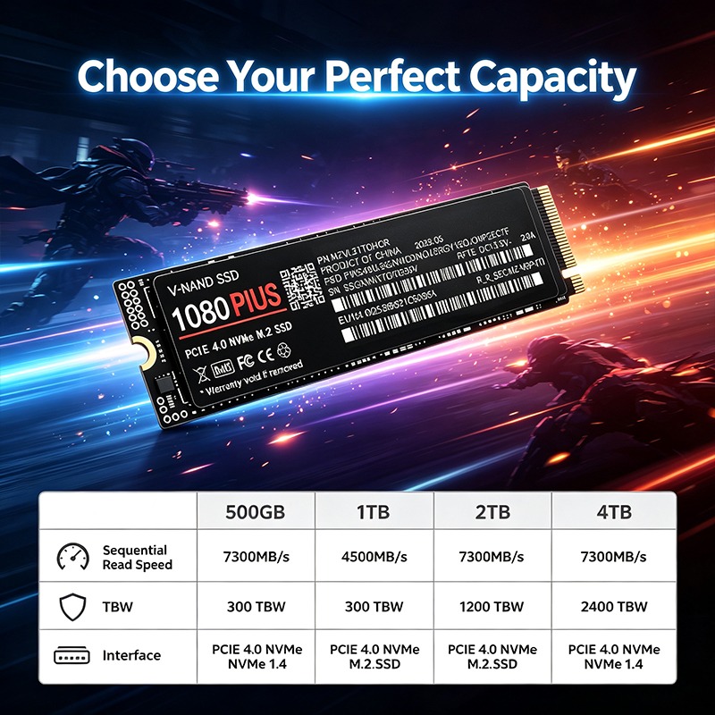 1080 Plus M.2 NVMe PCIe 4.0 ได - M.2 Nvme 4Tb Pcie 4.0 Ssd บทวิจารณ์และราคา